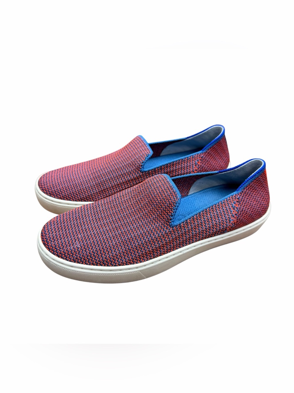 Rothy's size 7 The Sneaker Tangerine Multicolor Stitched Slip On Shoes